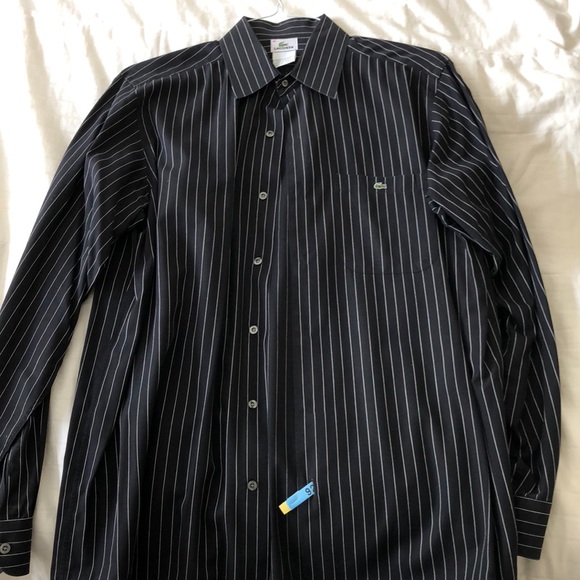 Lacoste Button down size 40 black and white - Picture 1 of 2